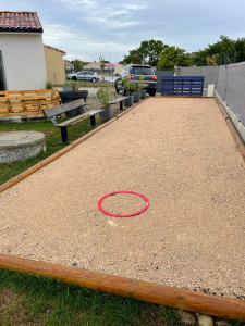 Photo de galerie - Création d’un terrain de pétanque 12 x 3 