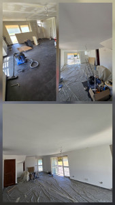 Photo de galerie - Isolation du sol et peinture murs et plafond. 