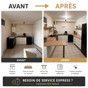 Photo de galerie - Montage complet d’une cuisine  