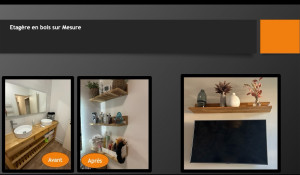Photo de galerie - Etagère en bois sur Mesure 