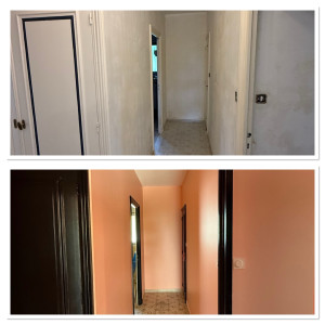 Photo de galerie - Rénovation d’une maison des années 60 Detapissage/ratissage/poncage/peinture 