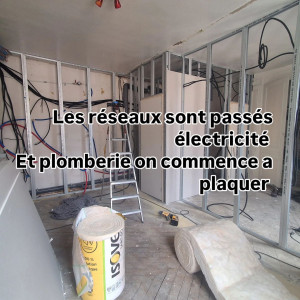 Photo de galerie - Placo électricité plomberie.  une seule personne tous  corps d'état 