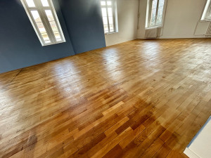 Photo de galerie - Vitrification parquet 