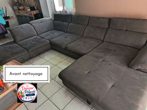 Photo de galerie - Avant nettoyage canapé 
