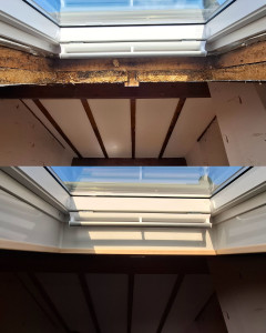 Photo de galerie - Habillage de Velux en PVC avec finition bois