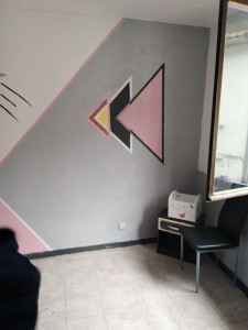 Photo de galerie - Peinture et décoration de murs d'une chambre de petite fille 