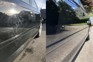 Photo de galerie - Polissage et Pose de Cire Céramique pour cette Audi A4 qui en avait bien besoin. 