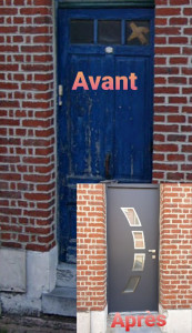 Photo de galerie - Changement de porte d'entrée. 