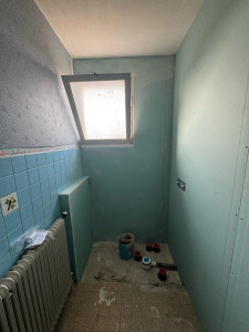 Photo de galerie - Pose de cloison sèche pour attente de receveur 