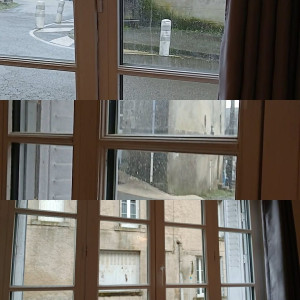 Photo de galerie - Avant/après nettoyage vitres