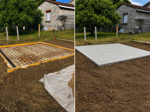 Photo de galerie - Dalle béton pour un abri de jardin