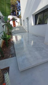 Photo de galerie - Béton ciré effet marbre 