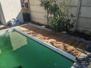 Photo de galerie - Après - Rénovation terrasse coffret de volet piscine