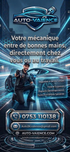 Photo de galerie - Mécanicien automobile à domicile. Réparation, entretien, diagnostic, vidange, freins, pneus, batterie. Intervention rapide à Valence et alentours.