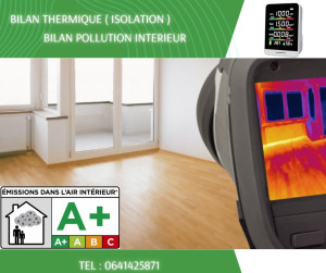 Photo de galerie - Prestation de bilan thermique via camera thermique et qualité d'air intérieur ( pollutions CO2 , CO , COV , ...)