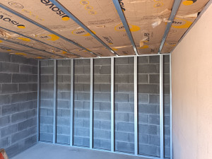 Photo de galerie - Extention garage
Plafond et doublages
Laine de verre 100mm
Isolation plafond laine de 300mm