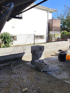 Photo de galerie - Réalisation d'un mur de clôture 