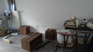 Photo de galerie - Installation Murale Meuble TV et Televiseur Avant