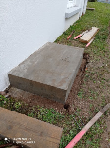 Photo de galerie - Crée une dalle béton pour poser une pompe a chaleur 