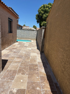 Photo de galerie - Pose travertin 60m2