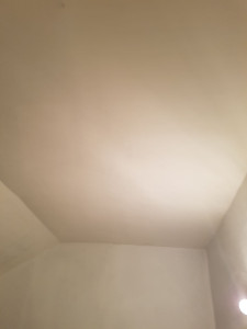 Photo de galerie - Ratissage du plafond a enduit fin 