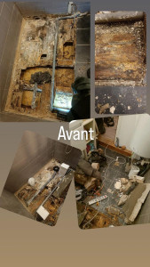 Photo de galerie - Avant rénovation d'un dégât des eaux d'une salle de bain 