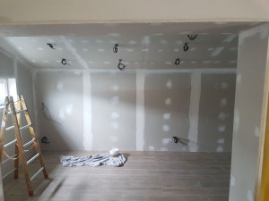 Photo de galerie - Placo + rail + isolation