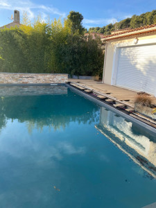 Photo de galerie - Réparation terrasse piscine ( avant ) 