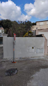 Photo de galerie - Mise en place enduit blanc Andalouse en frotasser 