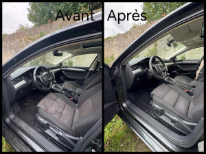 Photo de galerie - Avant / Après d’un nettoyage intérieur complet.