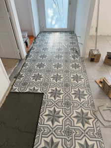 Photo de galerie - Pose carrelage mosaïque 