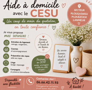 Photo de galerie - N'hésitez pas à me contacter si vous avez des besoins à domicile. 