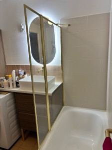 Photo de galerie - Installation de pare baignoire 