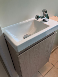 Photo de galerie - Mise en place d'un lave-mains