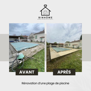 Photo de galerie - Rénovation d’une plage de piscine 