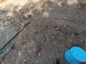 Photo de galerie - Commencement du nivellement d'un terrain sur 60m2.