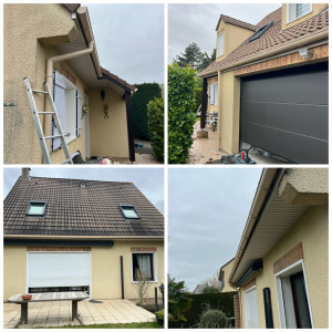 Photo de galerie - Pose de gouttière en pvc