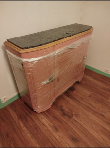 Photo de galerie - Commode + plaque marbre emballés pour transport Quimper - Paris. Livraison au 3e à Quimper