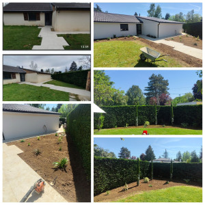 Photo de galerie - Création de massif + plantation à partir d
 un plan 3d