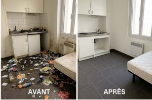 Photo de galerie - Nettoyage après un squat de logement 