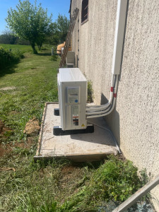 Photo de galerie - Pose d’une pompe à chaleur