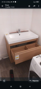 Photo de galerie - Pose vasque et meuble