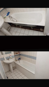 Photo de galerie - Changement de baignoire avant après
