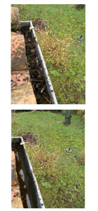 Photo de galerie - Voici un avant après d’une gouttière 