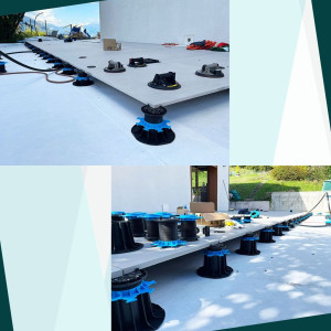 Photo de galerie - Aménagement terrasse extérieure en dalles sur plots.