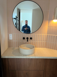 Photo de galerie - Pose de corps encastré pour robinetterie et sa vasque 