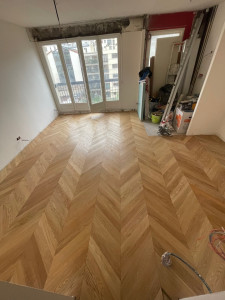 Photo de galerie - Pose des parquet 