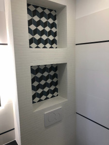 Photo de galerie - Habillage d’une niche en faience,Paris 17ème.