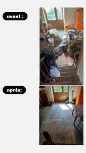 Photo de galerie - Désencombrement, mise en carton, rangement et nettoyage d’une maison a la limite du syndrome de diogene sur la commune de guer