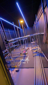 Photo de galerie - Montage d’une structure métallique 